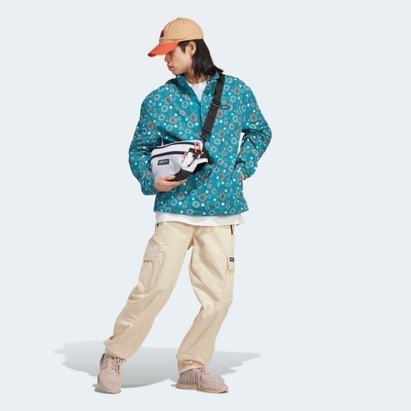 ADIDAS ADVENTURE NATURE AWAKENING HALF-ZIP ALLOVER PRINT WINDBREAKER